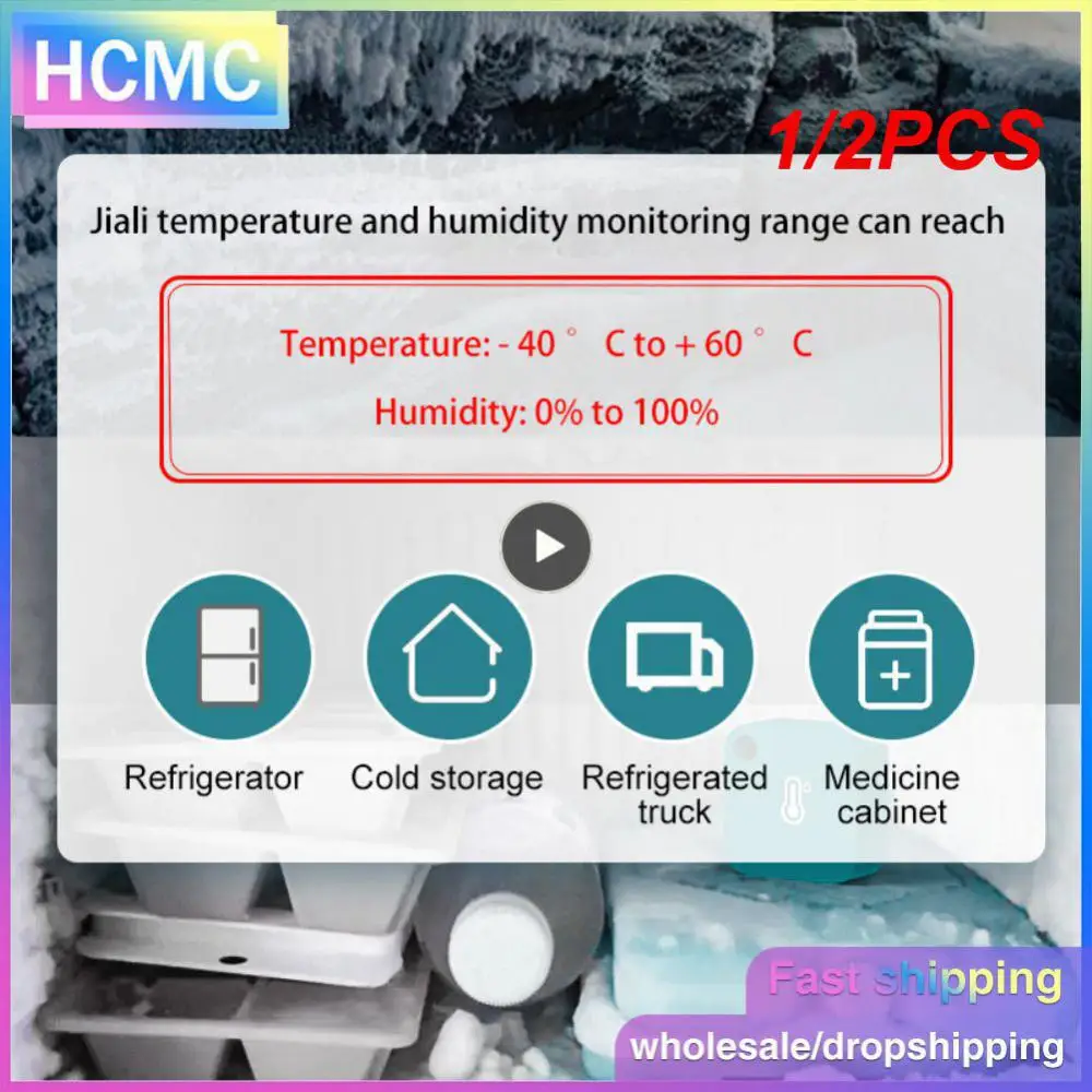 

1/2PCS jaalee WiFi Temperature/Humidity/Dewpoint/VPD sensor Thermometer/Hygrometer monitor Refrigerator Freezer Fridge Alarm