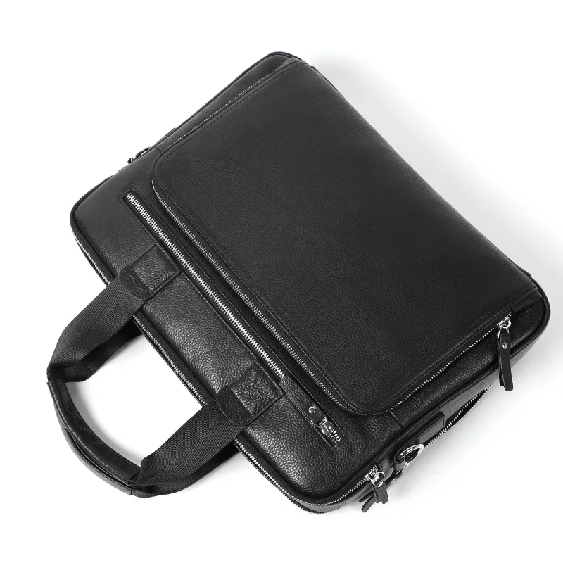 Портфель мужской из натуральной кожи большой ранец для ноутбука 14 дюймов сумочка