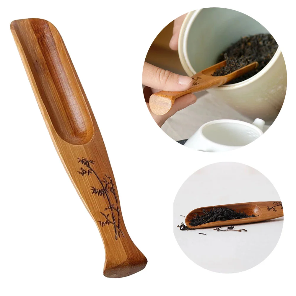 

Tea Spoon Scoopwoodenmatcha Leaf Coffee Scoops Wood Salt Bean Loose Fu Cutleryaccessories Tableware Spoons Candy Dinnerware