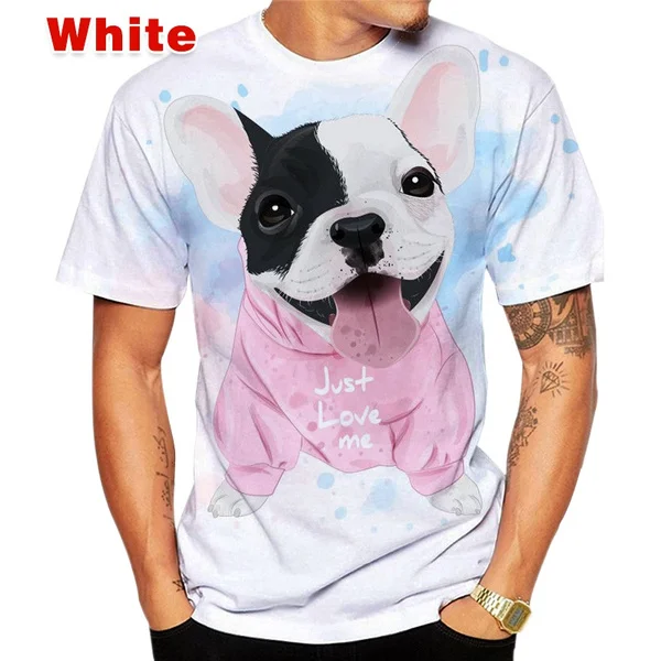 

Men's Summer Trend T Shirt Daily Casual Cute Pug Dog Tops Short Sleeves 3D T-shirt for Men