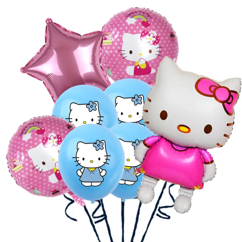 8 шт. набор воздушных шаров в виде кота |