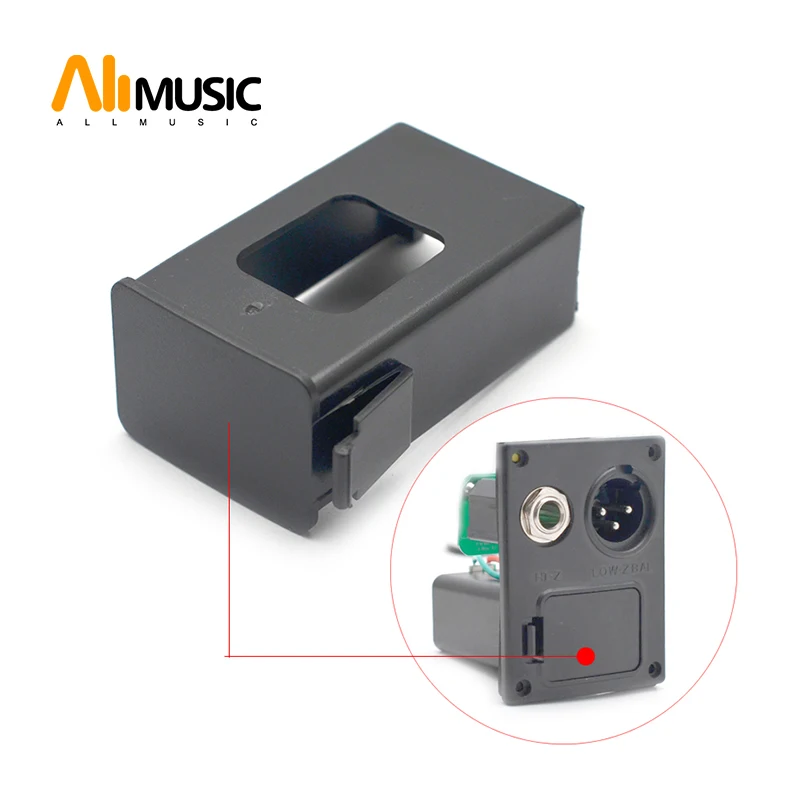 

Замена батарейного блока для стандартного звукового эквалайзера акустической гитары, черный корпус батарейного блока 9 в