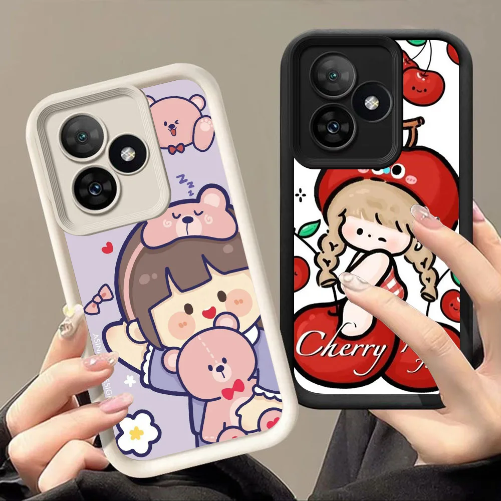 MK-14 Чехол Sweet Girl для Realme Narzo 20 20A 30 30A 50 50A 50I 70X N53 N55 N63 N65 Prime Противоударный