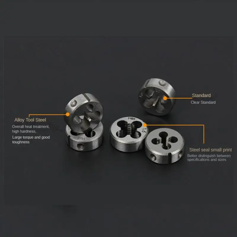 

Hard Metric Thread Die Metric Machine Screw Die Exquisite Cutting Wire Round Die Manual Metal Thread Tool Threading Metric Die