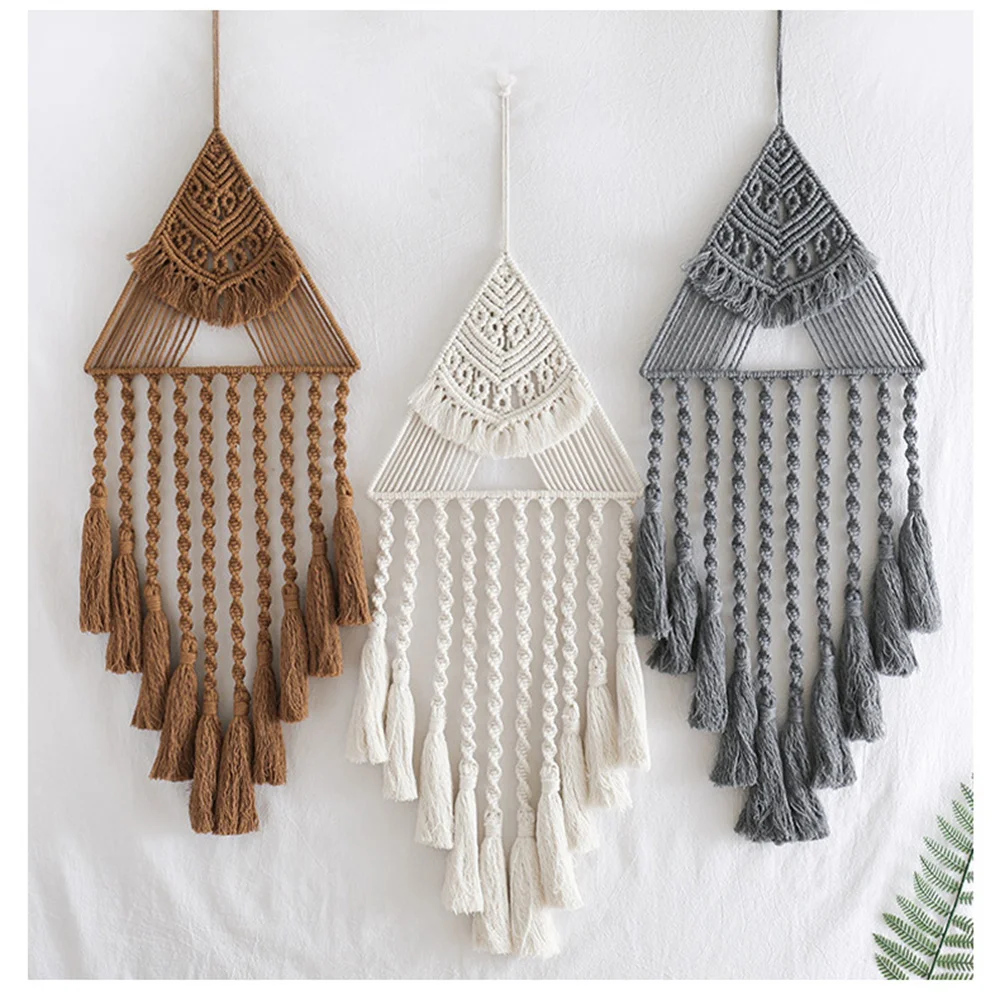 

Tassel tapestry Woven tapestry Home Decoration net triangle dream net pendant Wall decoration Home decoration pendant