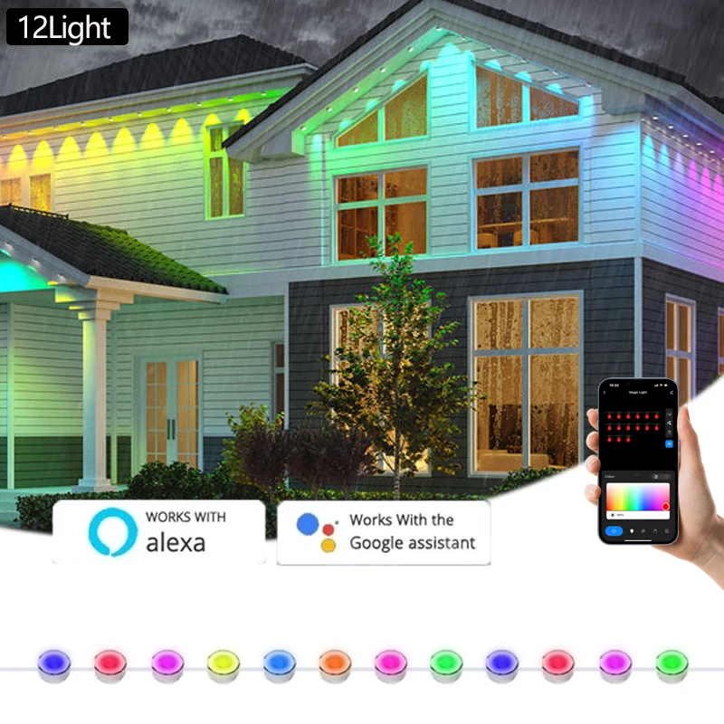 

Wisciton RGB водонепроницаемая светодиодная гирлянда для улицы