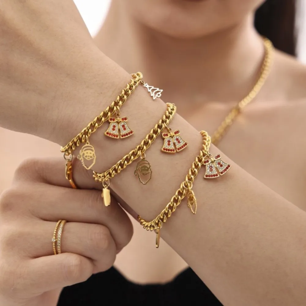 Набор бижутерии из нержавеющей стали для рождественской елки