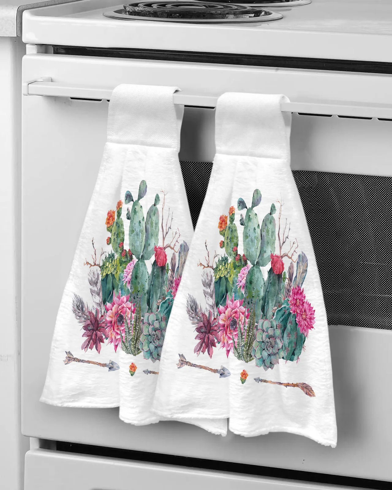 

Cactus Flower Arrow Kitchen Hand Towel Strong absorbent Towel Washing Room Handkerchief Towel