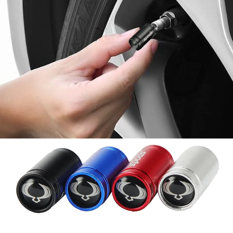 

4PCS Car Sport Wheel Tire Valve Caps Cover For SsangYong Actyon Kyron Korando Stavic Rexton Sports Musso Rodius Auto Accessories