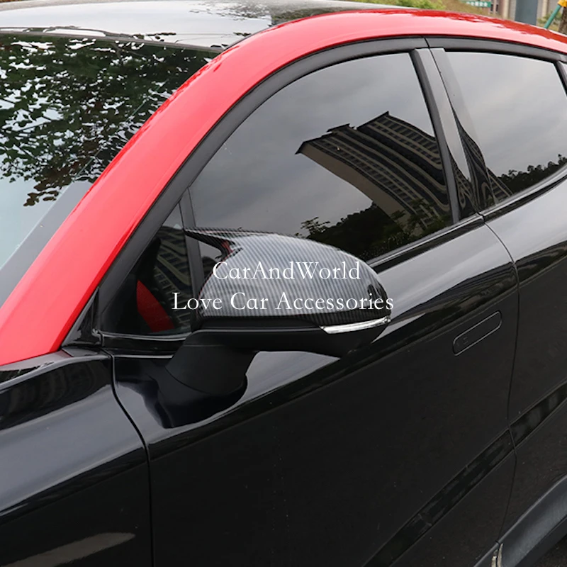 Корпус из АБС-углеродного волокна дверь зеркало заднего вида рамка Обложка брови