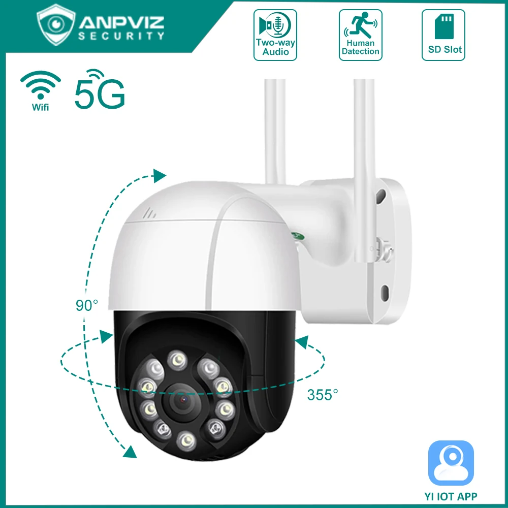 

Anpviz 1080P Wifi IP Camera Outdoor Humanoid Detection Wireless Security CCTV Video Surveillance With Audio Speaker H.265