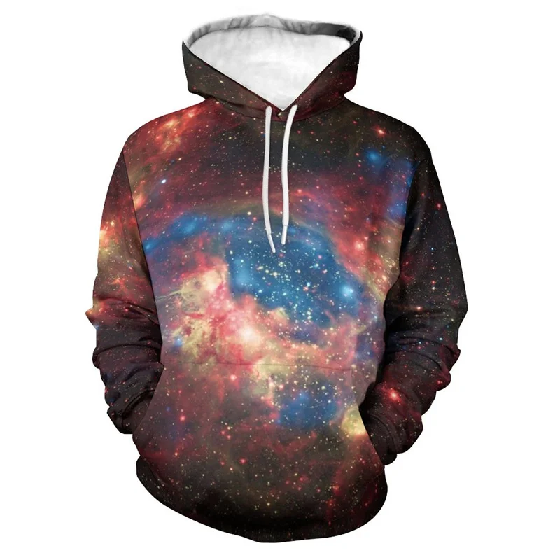 

Осенняя новинка, мужская и женская объемная свободная толстовка с капюшоном, космос, Вселенная, звездное небо, 3D-печать, детская одежда 3XL