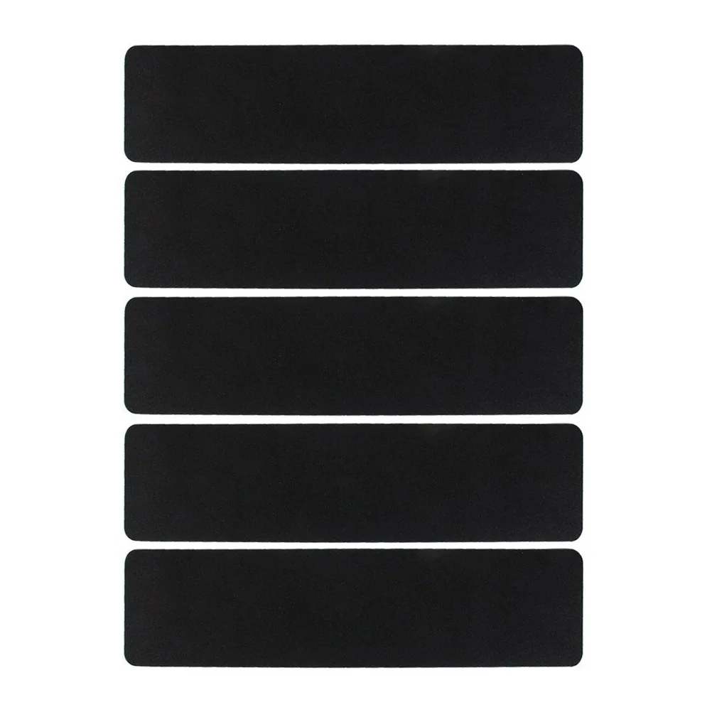 

5Pcs Stairs Decking Grip Strips Anti Tape Sticker with Black Sand Surface (Black)