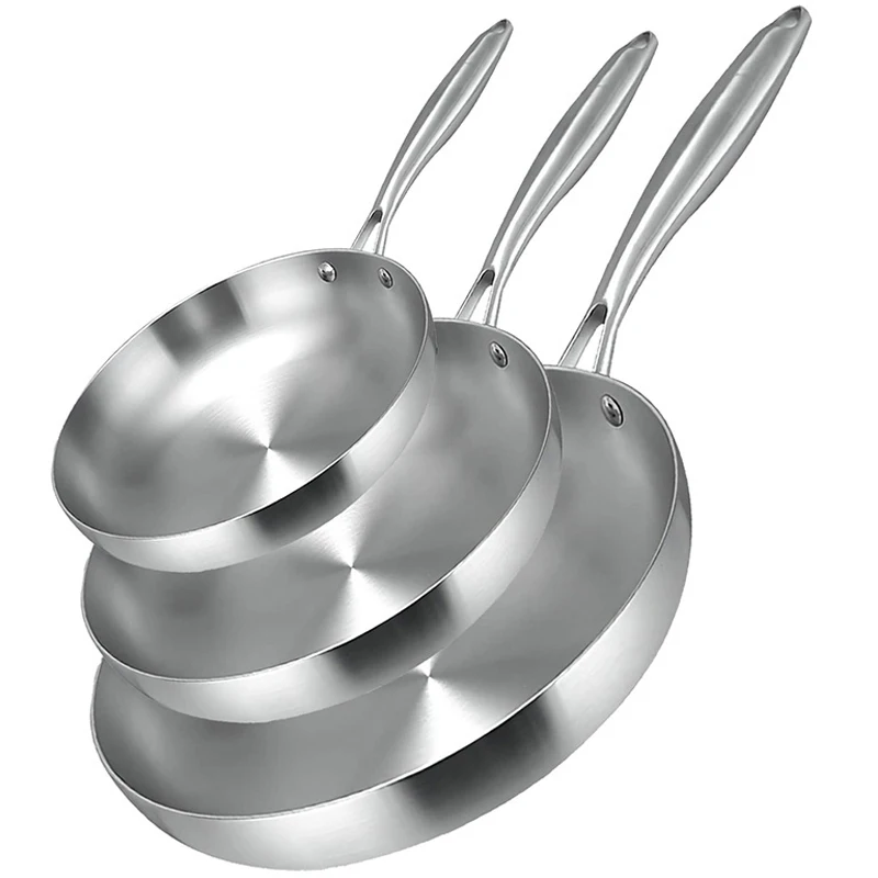 

Fried Stainless For Stove Pot Induction Frying 304 Steak Pan Gas Pan, And Cooker Cookware Steel Uncoated Kitchen Nonstick
