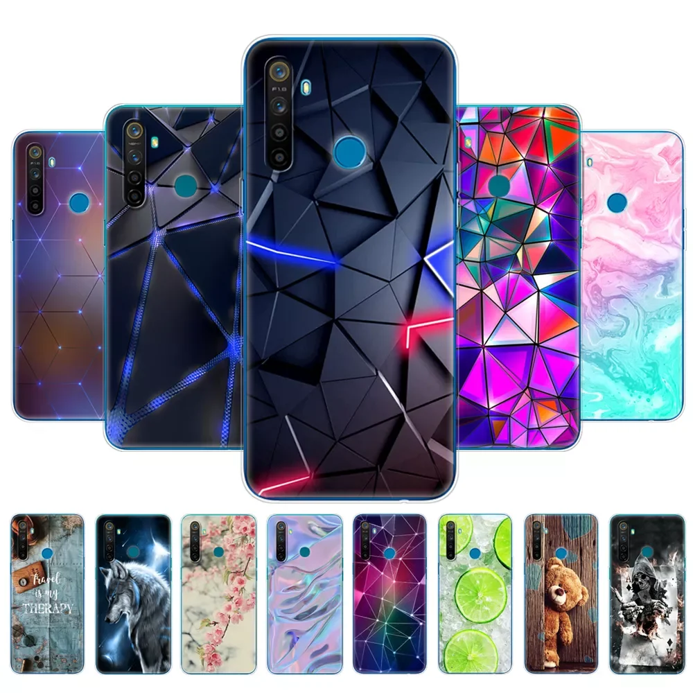 

For Realme 5 Case RMX1927 Silicon Soft Phone Cover For OPPO Realme 5 Pro RMX1971 Realme5 5Pro TPU Back Coque Capa Funda