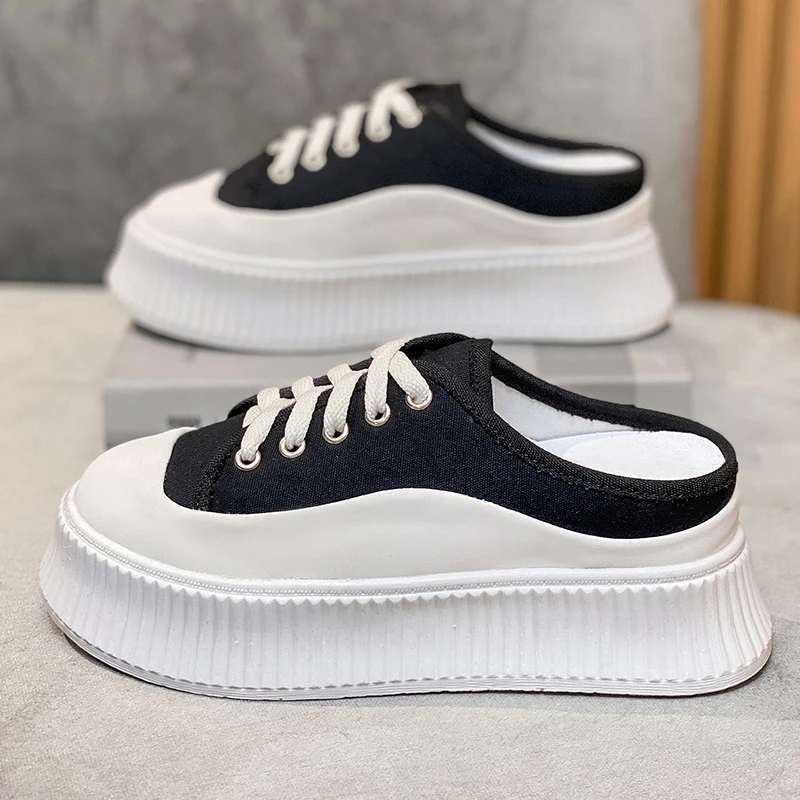 

Platform Mules Shoes Spring Summer Flats Casual Women Shoes 2022 New Trends Dress Sandals Ladies Walking Slides Women Shoes Lady