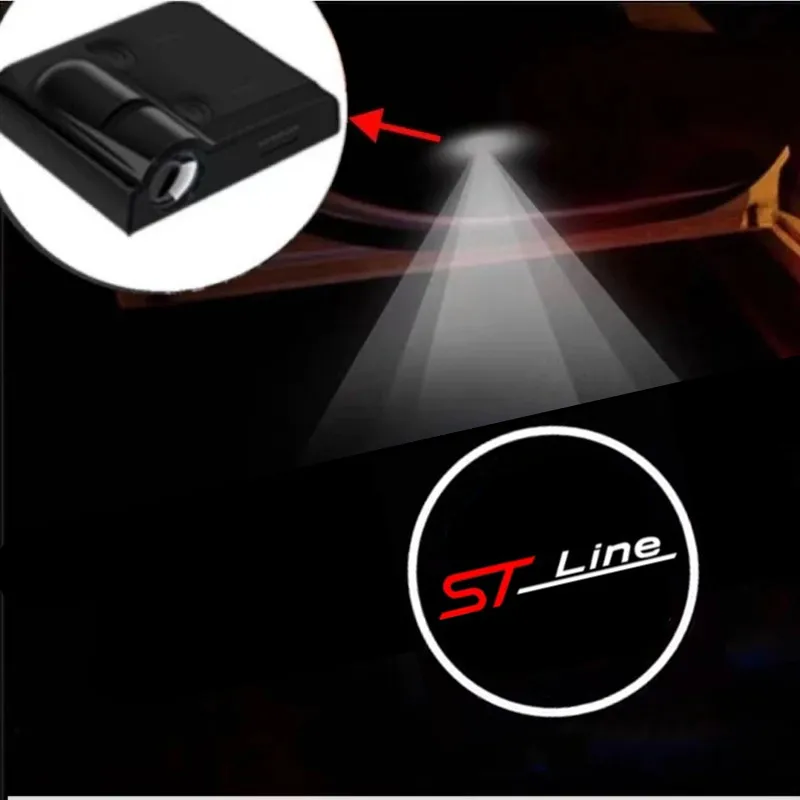 Универсальный беспроводной светодиодный проектор для двери автомобиля лампа