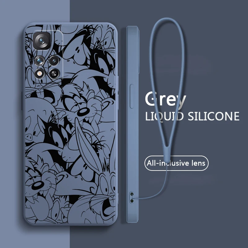 

Bugs Bunny cute For Xiaomi Redmi Note 12 11T 11S 11E 10S 10T 10 9S 9T 8 Pro Plus Lite Max Liquid Rope Phone Case