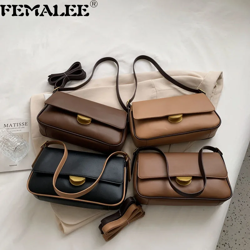 

Винтажная сумка-мессенджер на плечо для офиса, 2022, вместительные повседневные клатчи, сумки, кошельки контрастных цветов и сумочки