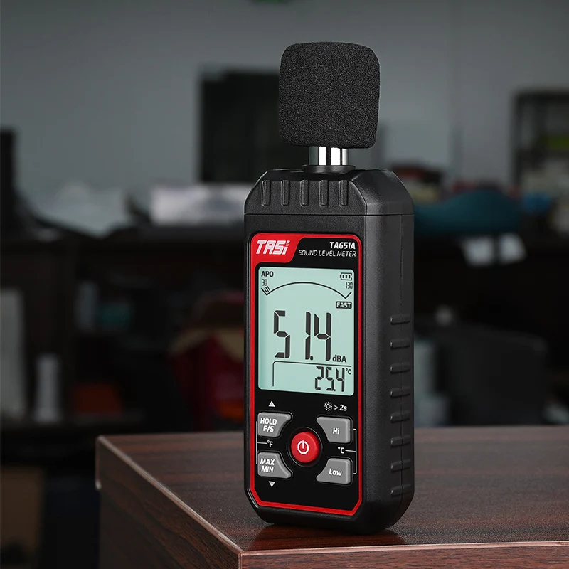 Децибел-метр измеритель уровня звука портативный SPL-метр от 30 дБ до 130 ЖК-дисплей