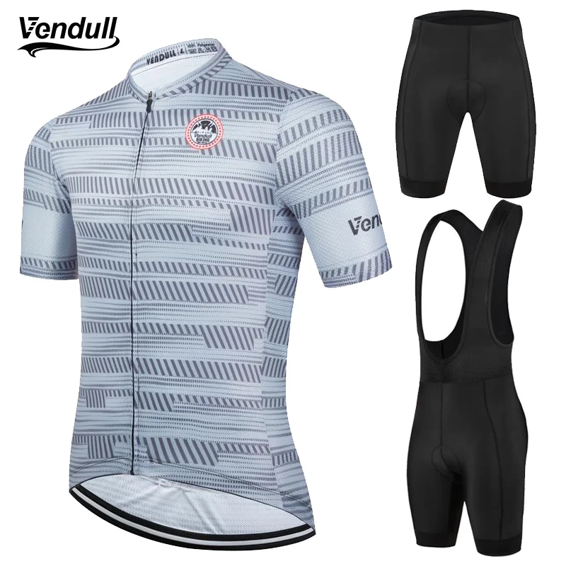

2022 New VENDULL Summer Cycling Jersey Set Maillot Ropa Ciclismo Men Bicycle Clothing MTB Bike Clothes Short Sleeve Cycling Set