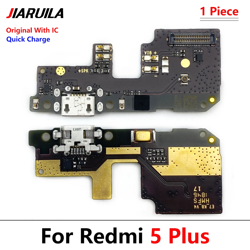 100% Оригинальный Новый USB-разъем для зарядки гибкий кабель с микрофоном Xiaomi Redmi 5 Plus