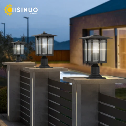 Наружные столбковые светильники IISINUO черные  IP54