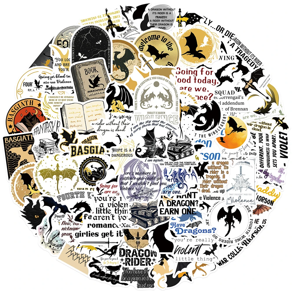 Наклейки с изображением четвертого крыла 10/30/50/100 шт.