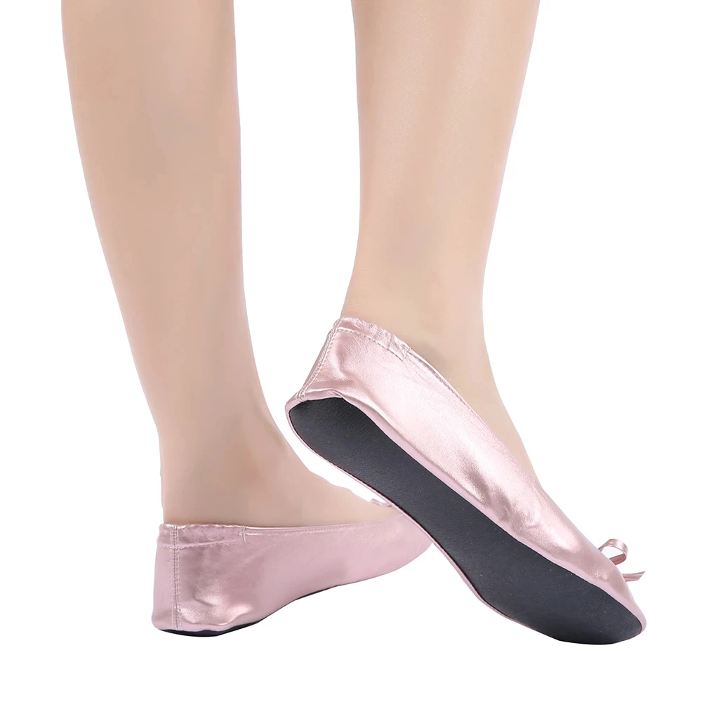 Фото Женские портативные складные балетки USHINE, складные балетки для вечеринок, свадеб и торжеств №2