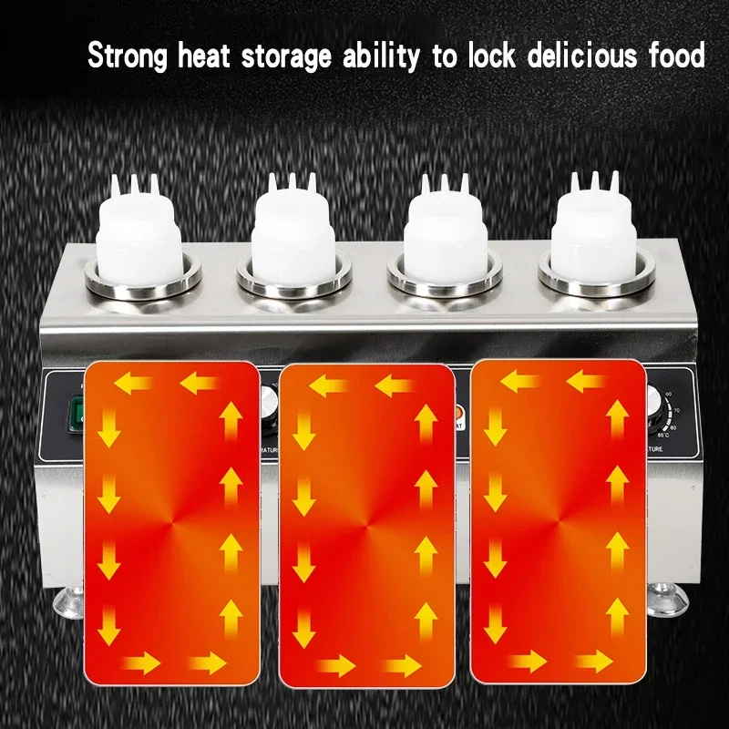 Настольная машина с четырьмя головками круглая для подогрева сока сохранения