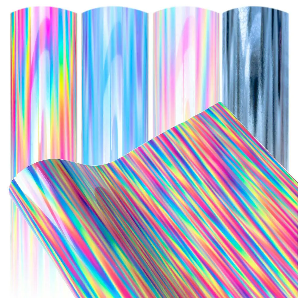

Rainbow Heat Transfer Vinyl Film 50cm x 100cm TPU HTV Iron on Tshirts Roll Vinyl for Pillows Textile Fabric for Cricut Cameo DIY