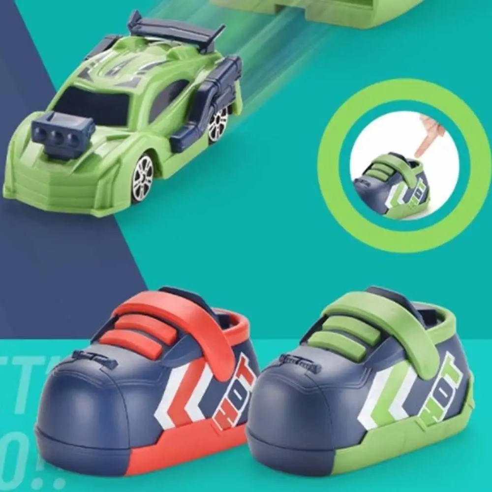 

Gift Children Cartoon Running Shoes Competitive Toys Toy Car Set Super Racing Car Inertia Vehicle Catapult Car Toys