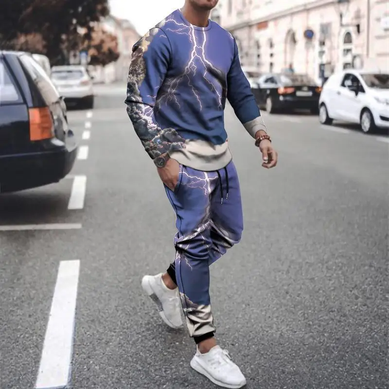 

Мужской свитер свободного покроя, с 3D-принтом