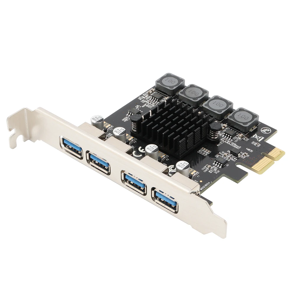 

Cheap 4 port USB3.0 riser card VIA805 PCIE to 4-port USB3.0 expansion card without external power supply