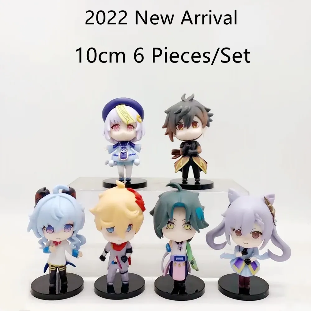 

2022 New Arrival Genshin Impact 6 Pieces/Set Mini Figure Around 10cm Tartaglia Zhongli Xiao Ganyu 3D Figurines PVC Model