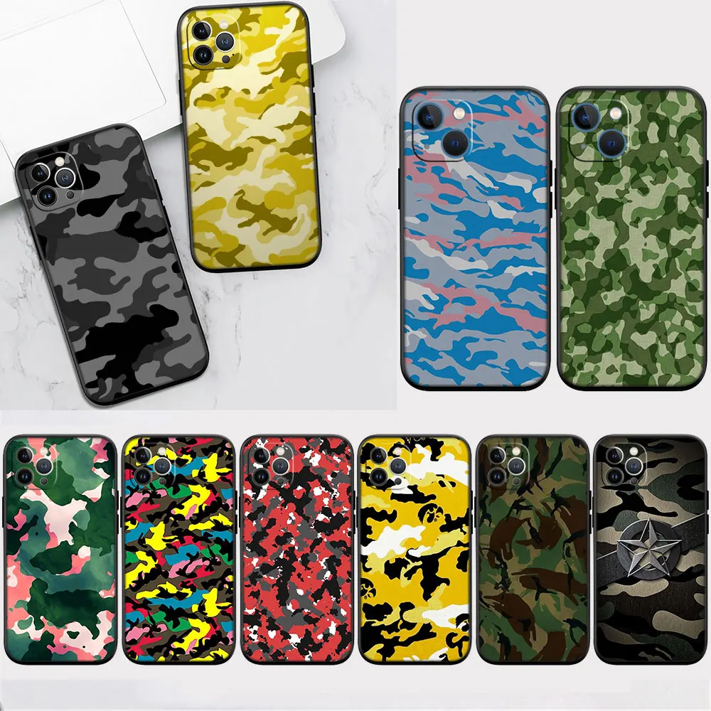 Fashion Camouflage Phone Case for OPPO F3 F5 F7 F9 F11 F17 F19 Pro Plus A9 A54S A57 A95 A94 A93 A74