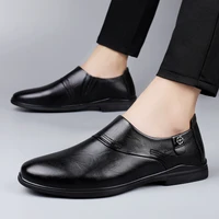 2022 new fashion mens shoes casual genuine leather cow loafers male classics brown black slip on shoe man driving shoes for men