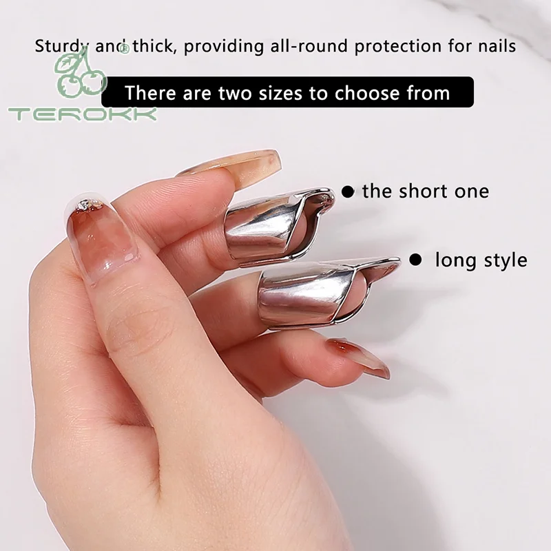 Модное готическое металлическое кольцо для ногтей женщин и девочек защитное в