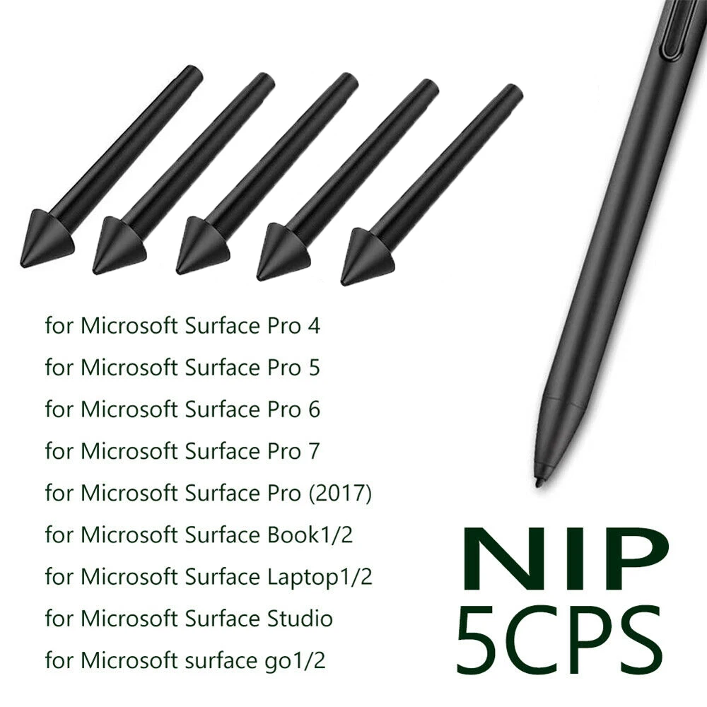

For Microsoft Surface Pro 7/6/5/4/Book/Studio/Go 5 Pcs Pen Tips Stylus Pen Nib 2H 2H 2H 2H 2H Replacement Kit