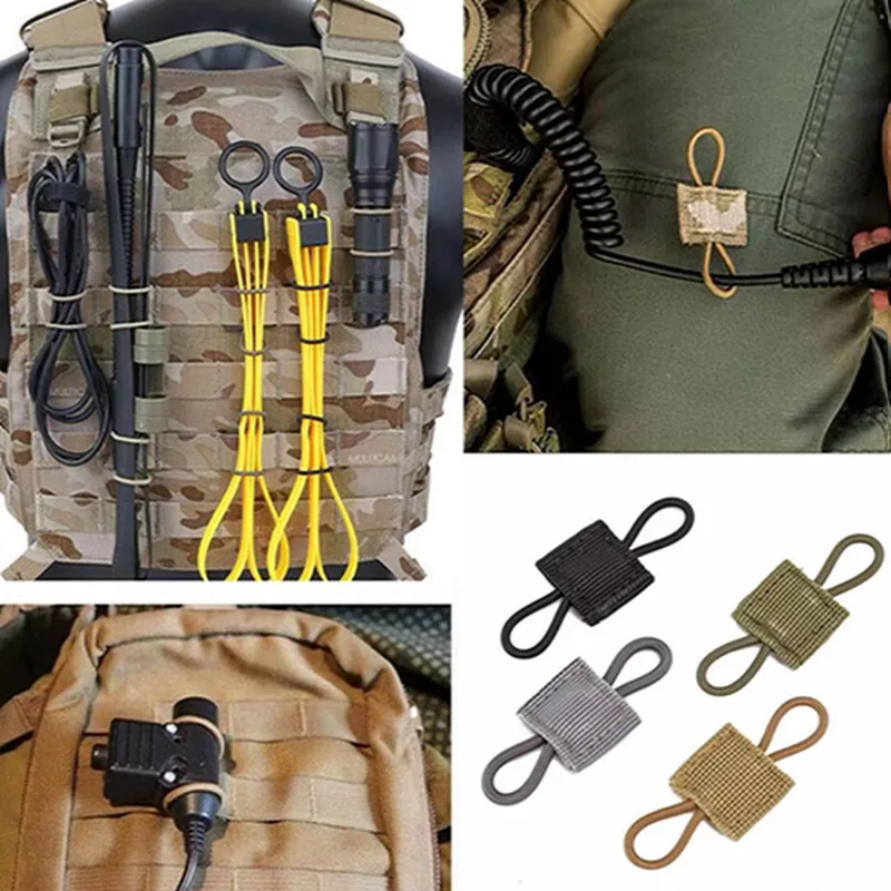 

4PCS Outdoor Tactical Molle System Backpack Vest Accessory Accessories Tactical Buckle Fixed PPT Antenna Binding Buckle