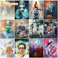 chenistory diy painting by numbers nurse oil painting by numbers on canvas frameless figure digital hand painting home wall drco