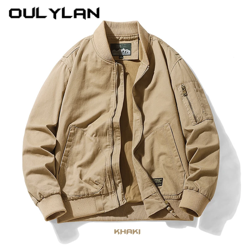 Куртка-пилот мужская оверсайз из чистого хлопка Классическая Свободная