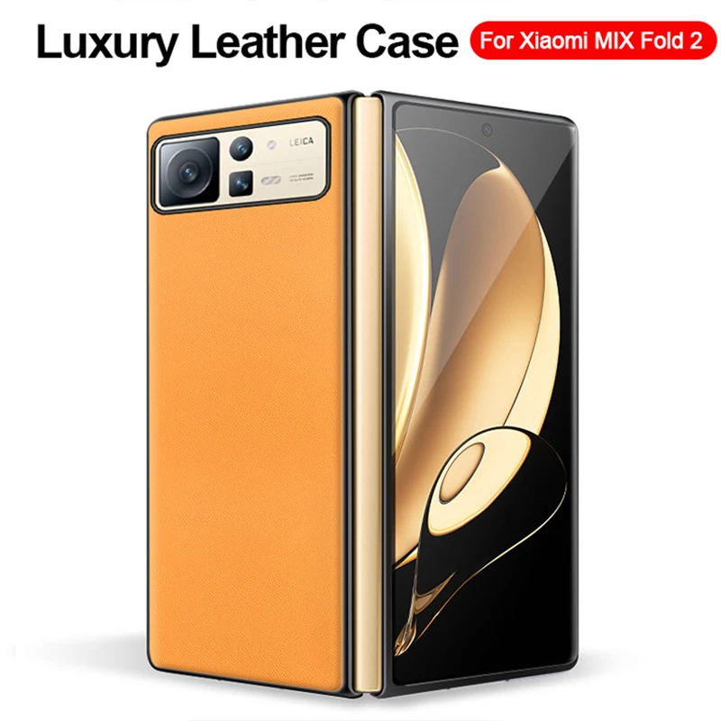 

For Xiaomi MIX Fold 2 5g Case Luxury Leather Ultra Thin Protection Phone Back Capa for Mi MIX Fold 2 Fold2 Case Cover Fundas