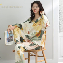 Conjunto de pijama de manga larga para mujer...