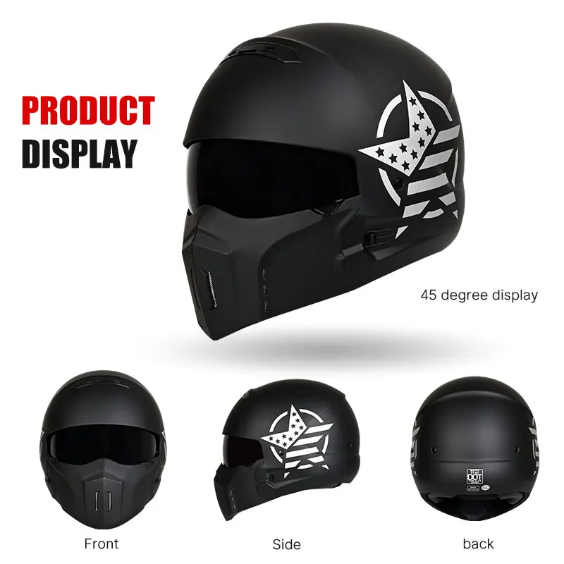 Мотошлем на все лицо DOT Approved мотоциклетные шлемы Скорпион со встроенными темными