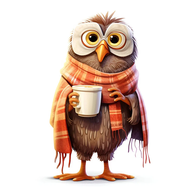 

Наклейка с совой ПВХ