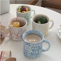 korean coffee porcelain color ink point ceramic mug breakfast water cup lovers simple japanese style coffee mug