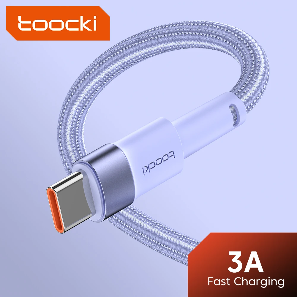 

Toocki 3A Type c cable USB-C Charger Fast Charging USB Cable For For Huawei P40 P30 Pro Xiaomi mi 11 Redmi Note 10 Pro Samsung