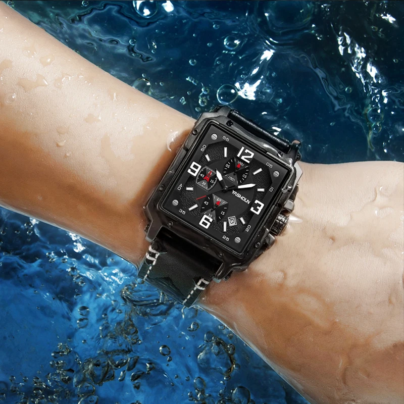 Preferential activities  OEMG Men's watch multi-function sports watch men's calendar trend large dial quartz watch watch