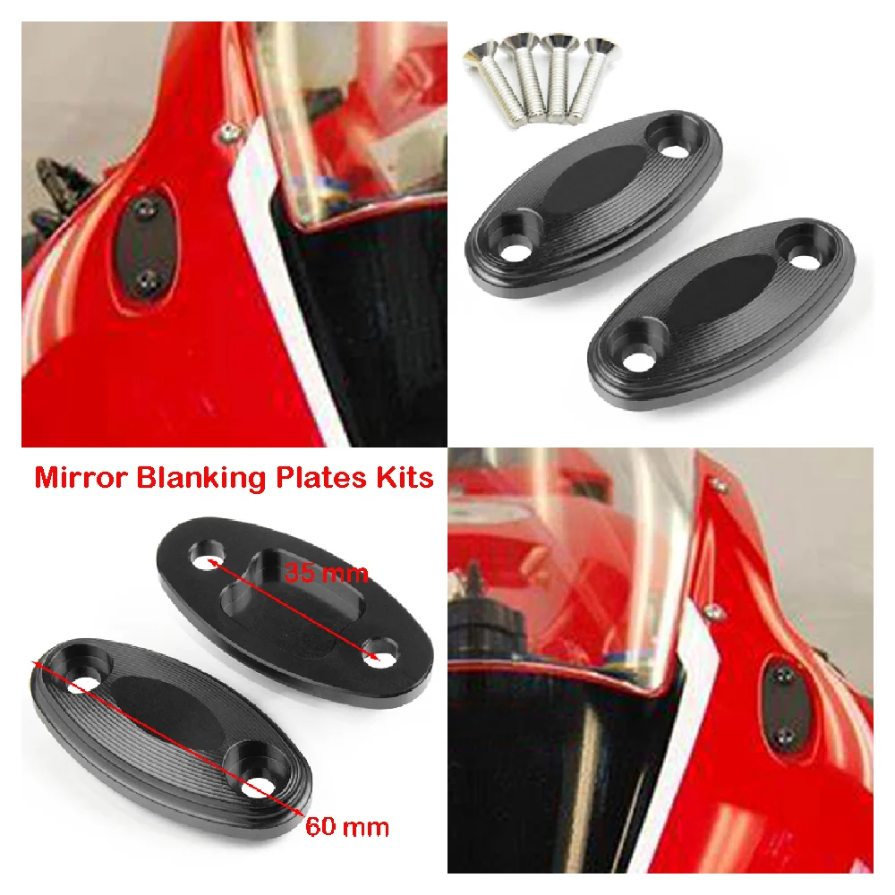 Фото Подходит для Honda CBR600RR CBR 600RR CBR6000 RR F5 ABS 2007-2025, блок зеркал мотоцикла, выдвижные пластины, заглушки для базовых отверстий зеркал №1